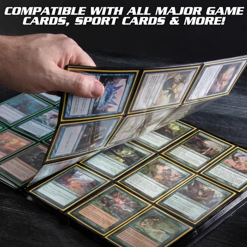 Miniatura 5 de Monster Binder - Álbum de tarjeta coleccionables, 9 bolsillos para tarjetas, retiene 360 de Yugioh, Magic, y Pokémon, Púrpura mate Morado mate