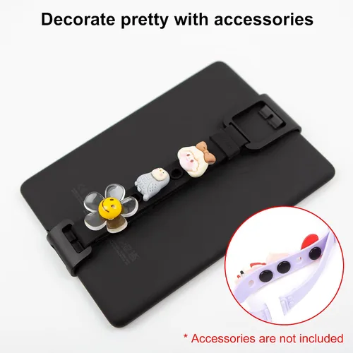 Miniatura 5 de WiLLBee CLIPON - Correa de silicona suave doble para Kindle, soporte de mano compatible con Kindle Paperwhite (6.8 pulgadas) / Kindle Fire 7