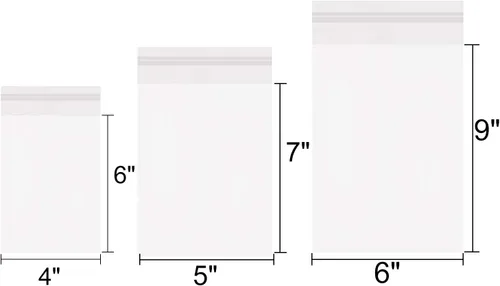 Miniatura 6 de 800 piezas de bolsas transparentes resellables de celo/celofán de 3 tamaños con 4×6, 5×7, 6×9 pulgadas, ideales para panadería, aperitivos, velas