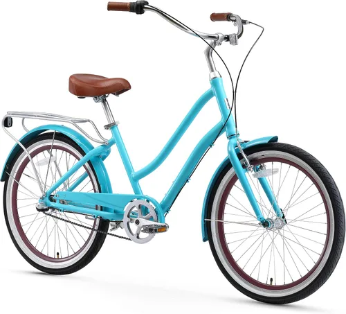 Miniatura 11 de sixthreezero EVRYjourney Bicicleta Cruiser de Playa para Mujeres, Bicicleta Híbrida de Turismo con Cuadro de Paso Bajo