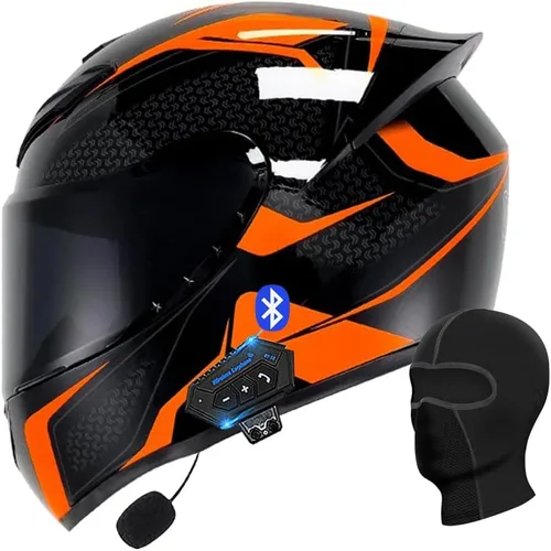 Miniatura 9 de Casco abatible con Bluetooth de cara completa para motocicleta, Bluetooth integrado, aprobado por DOT/ECE, múltiples rejillas de ventilación