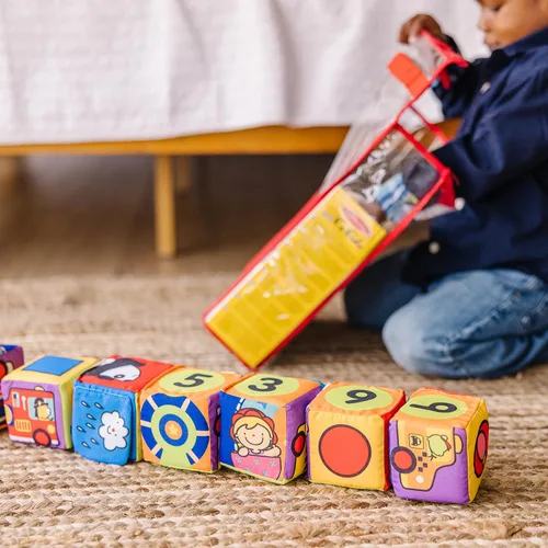 Miniatura 3 de Melissa & Doug K 's Juego de bloques blandos para combinar y construir para niños