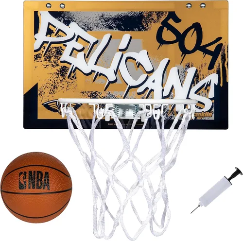 Miniatura 33 de Franklin Sports NBA Team Over the Door Aros de Baloncesto - Mini Aro de Baloncesto Interior para Niños + Juego de Pelota - Mini Aros para Fanáticos