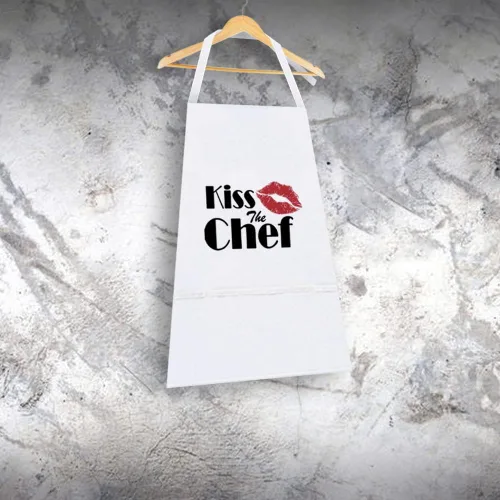 Miniatura 6 de Kiss The Chef - Delantal para adulto, Blanco