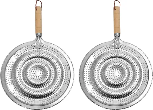 DOITOOL 2PCS cocina difusor de calor reductor llama guardia placa de cocción, acero inoxidable