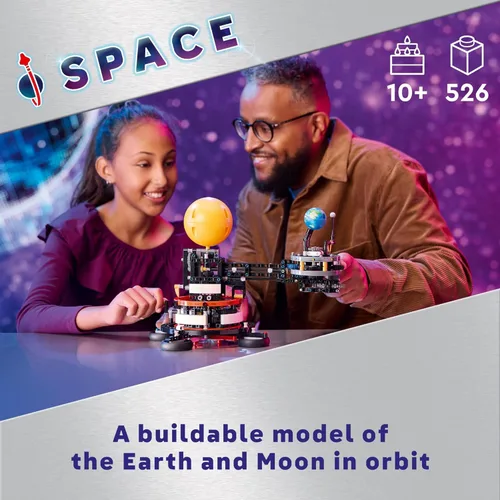 Miniatura 2 de Set de construcción LEGO Technic Planet Earth and Moon in Orbit, regalo de cumpleaños del espacio exterior para niños de 10 años, juguete