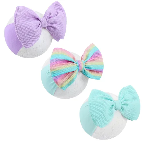 Miniatura 14 de Diademas grandes de 6 pulgadas con lazo de San Valentín hechas a mano con lazos, diademas de nailon suave de alta elasticidad, accesorios