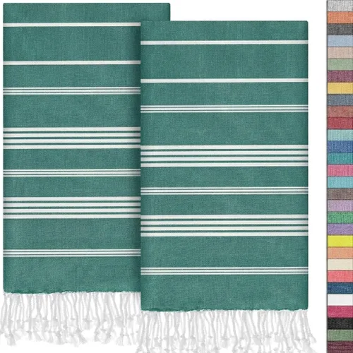 Miniatura 62 de EPHESUS TOWELS Toallas de Mano - Juego de 2 18" x 30" - Toalla de Mano Turca Decorativa para Baño, Cocina, Invitados, Cara, Cabello, Té, Paño
