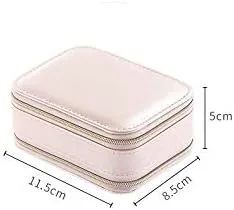 Miniatura 7 de Mini joyero, organizador de joyas de viaje y estuche de almacenamiento (azul)