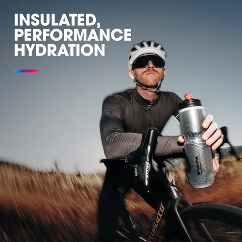Miniatura 2 de HydraPak Polar Bottle - Botella de agua para bicicleta con aislamiento Polar Surge, paquete de 2 unidades, botella exprimible de alto flujo