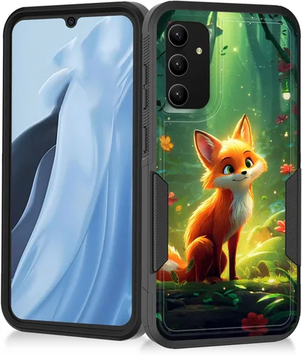Miniatura 186 de Funda para Galaxy A14 5G, resistente de doble capa híbrida de policarbonato duro, goma suave, a prueba de golpes, funda protectora resistente