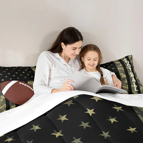 Miniatura 116 de Feelyou Juego de edredón de baloncesto para niñas y niños, juego de ropa de cama con juegos de pelota, decoración de habitación, regalo para amantes