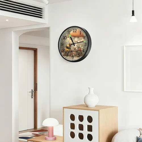 Miniatura 6 de Luminous Voice-Activated Clock Non-Ticking Silent Battery Operated Small Analog Clock Retro Bees 12 Inch for Office, Home, Bathroom, Kitchen
