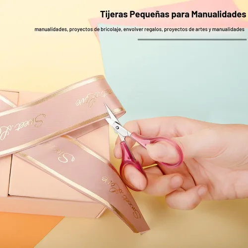 Miniatura 8 de SCAIKTIG Tijeras pequeñas para manualidades, tijeras de viaje pequeñas de 3 pulgadas que cumplen con la Tsa con tapa, tijeras afiladas para todo