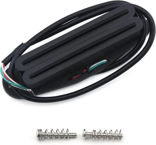 Miniatura 9 de FLEOR Alnico 5 Pastilla Humbucker de Doble Riel Caliente de Tamaño Single-Coil 12-13K, Blanca Blanco