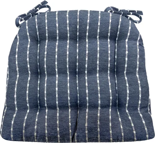 Miniatura 32 de Barnett Home Decor Cojines para silla de comedor Brisbane plateado gris con lazos - Tamaño mediano 16.5 x 18 Almohadilla para silla - Relleno
