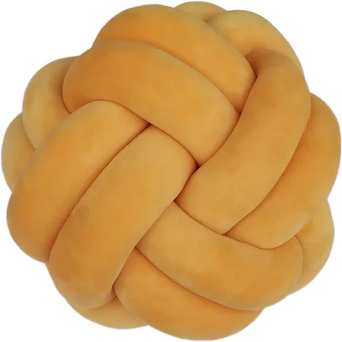 Miniatura 10 de Cyprinus Carpio Elastic Vevet - Almohada de 2 hebras hecha a mano con nudo, cojín de suelo, decoración de bola para el hogar, 10.6 pulgadas (blanco)