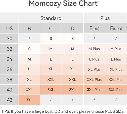 Miniatura 6 de Momcozy Sujetadores de lactancia para lactancia, sin costuras, brasier de maternidad sin costuras, brasier de lactancia clásico con soporte de tira