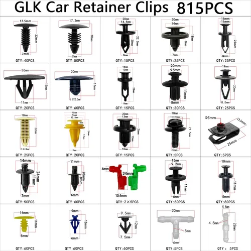 Miniatura 2 de Kit de 860 clips de parachoques y sujetador de retención de automóvil 25 tamaños Auto Push Pin Remaches Puerta Trim Panel Clips para GM Ford