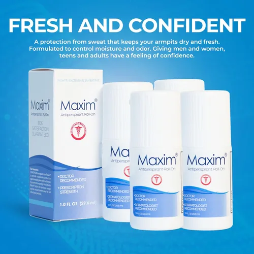 Miniatura 2 de Maxim Clinical Strength - Desodorante antitranspirante para mujeres y hombres, desodorante antisudor, evita el sudor de las axilas, tratamiento