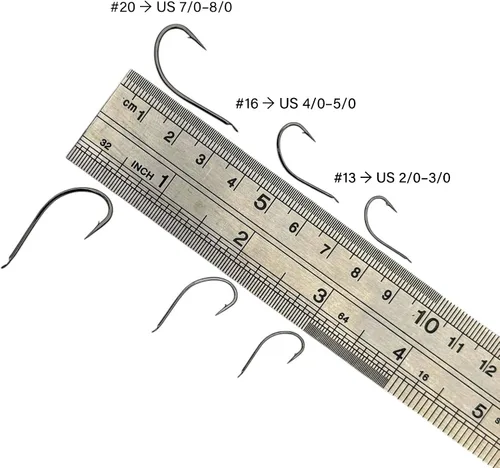 Miniatura 4 de Bagre, Scup (Porgy) y equipo de lubina – Kit de pesca de 3 ganchos Hi-Lo Bottom – Anzuelos japoneses atados a mano con línea PE – Agua salada y agua