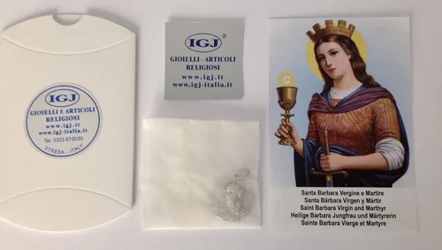 Miniatura 7 de Medalla de plata Santa Bárbara - Patrona de los bomberos - Hecho en Italia, Latón