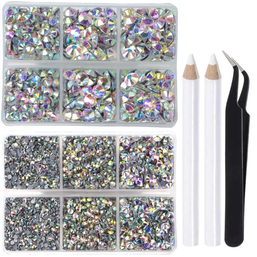 Miniatura 76 de LPBeads 10000 unidades de diamantes termoadhesivos SS6 amatista con parte trasera plana, gemas de diamantes de imitación de cristal redondas