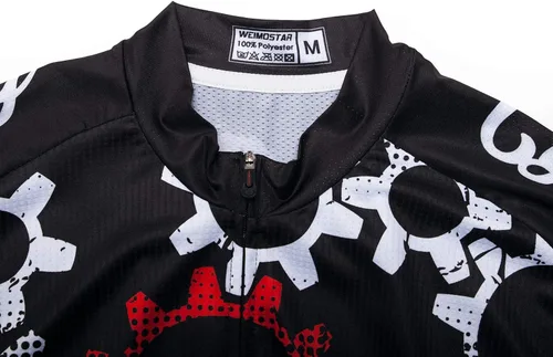 Miniatura 4 de Weimostar Camiseta de ciclismo de manga corta para hombre, bolsillos