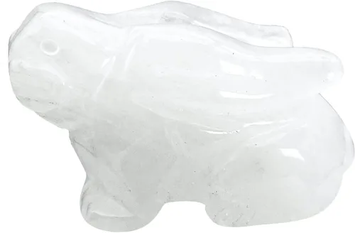 Miniatura 10 de Estatua de conejo sentado de piedra de sangre natural de África de 2 pulgadas, escultura decorativa de Fengshui para decoración del hogar, cristal