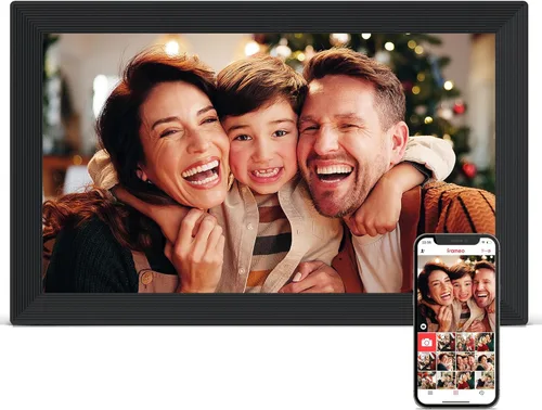 Miniatura 20 de Portarretratos digital WiFi con Frameo, 10.1 pulgadas, 1280 x 800 IPS, 32 GB, rotación automática, comparte video e imagen, regalo de cumpleaños