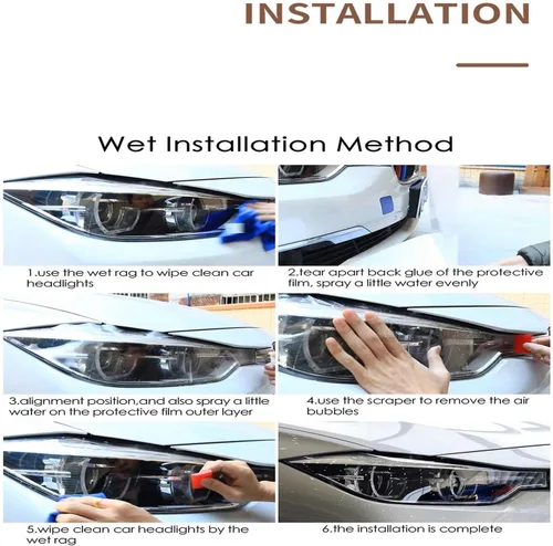 Miniatura 6 de JCAKES Adhesivo transparente de TPU para faros delanteros de automóvil, película protectora negra, para BMW Z4 G29 M40i sDrive 2019 2020
