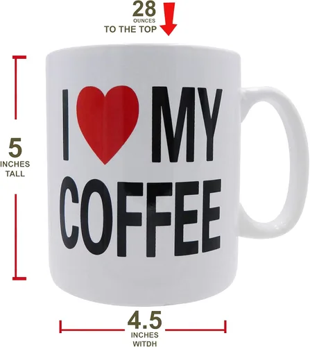 Miniatura 2 de Rockin Taza grande de café de gran tamaño de 28 onzas, taza de tamaño mega, extra grande para bebidas grandes, decoración de escritorio de oficina