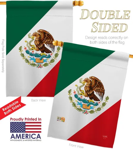 Miniatura 3 de Nacionalidad México Garden House Banderas Set Regional Nación Internacional Mundo País Particular Área Pequeña Decorativa Patio Banner Doble Cara
