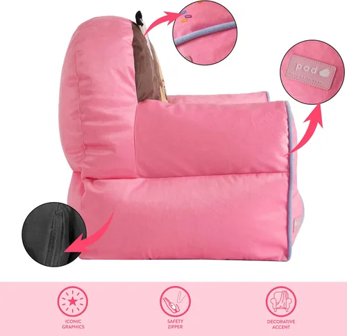 Miniatura 5 de Idea Nuova Gabby's Dollhouse Sillón Sofá Tipo Puf Suave y Cómodo con Temática para Niños