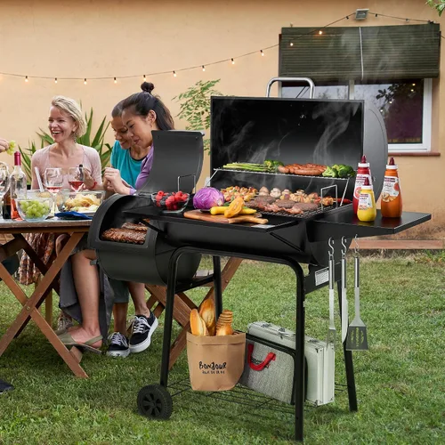Miniatura 2 de Royal Gourmet CC1830S - parrilla de carbón para barbacoa y ahumador offset superficie de cocción de 823 pulgadas cuadradas, para exteriores