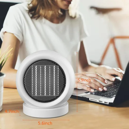 Miniatura 6 de Calentador de escritorio, calentador de escritorio de 600 W de eficiencia energética para uso en interiores, seguro y silencioso para dormitorio