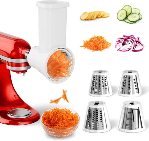 Accesorio de corte y trituración para batidora de pie KitchenAid, rallador de queso para KitchenAid, ensaladera, molinillo de especias, apto para