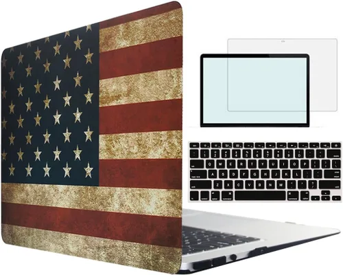 Miniatura 31 de Compatible con MacBook Air 1369 A1466 versión 2010-2017, carcasa rígida de plástico 4 en 1 con protector de pantalla de teclado compatible con Apple