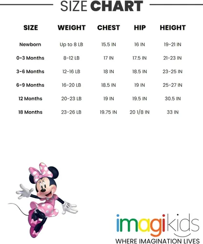 Miniatura 7 de Disney Minnie Mouse - Body acolchado de felpa francesa para bebé recién nacido a bebé