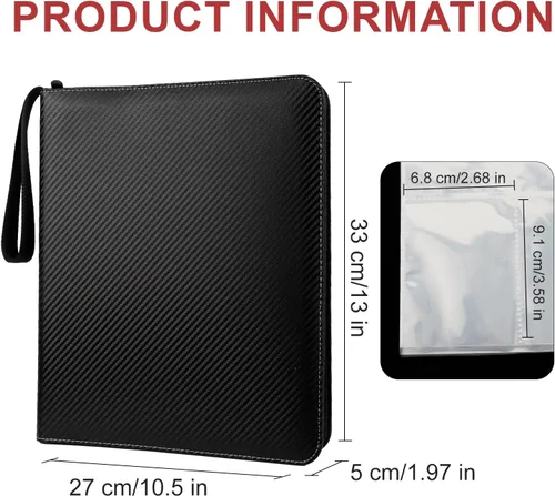 Miniatura 2 de Álbumes para cartas coleccionables, fundas protectoras para cartas coleccionables, carpeta para tarjetas de 18 bolsillos, estuche para cartas de 900