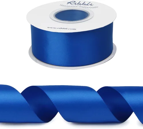 Miniatura 378 de Ribbli - Cinta de satén de doble cara dorada, 1/2 pulgada x 25 yardas, uso para ramo de lazos de manualidades, envoltura de regalos, decoración