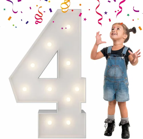 Miniatura 74 de Letras iluminadas con marco de 3 pies de alto, letras enormes con marco, marco de globos en mosaico, letra grande para decoraciones de compromiso