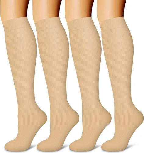 Miniatura 46 de Laite Hebe 4 pares de calcetines de compresión para mujeres y hombres, el mejor apoyo para enfermeras, correr, atletismo