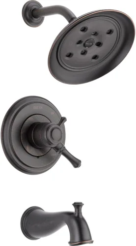 Miniatura 7 de Delta Faucet T17297-CZ Cassidy MultiChoice 17 Series - Moldura de ducha, bronce champán
