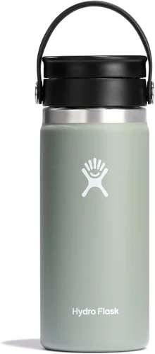 Hydro Flask Flex Sip - Vaso de café de acero inoxidable aislado, antiderrames, a prueba de fugas, taza de café de viaje, 16 onzas, verde agave