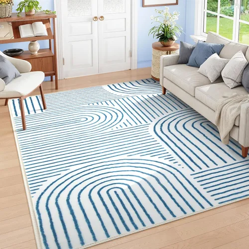 Miniatura 11 de Lahome - Alfombras abstractas de 8 x 10 para sala de estar, alfombras suaves de 8 x 10 en verde para dormitorio, alfombra antideslizante, alfombra