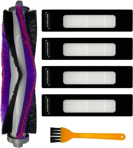 Miniatura 6 de Accesorios de repuesto para aspiradora robot, cepillo principal de rodillo Hepa, compatible con Midea S8 / S8+ Plus (color : juego A)
