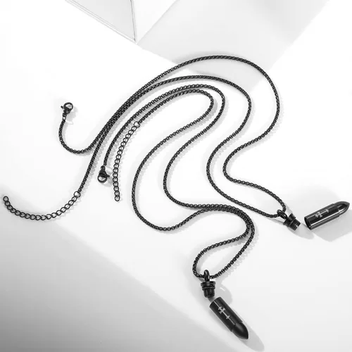 Miniatura 3 de 123 Pack Urn Necklace for Ashes for Women Men Cylinder Urn Locket Bullet Cremation Jewelry Fish Necklace for Ashes CZ Bar Cremation Jewlery for