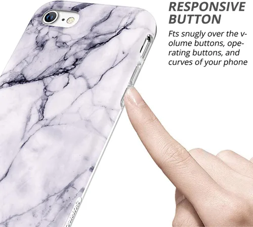 Miniatura 5 de SURITCH Funda para iPhone 8/iPhone 7/iPhone Se 2022, [protector de pantalla integrado] protección completa de policarbonato duro + cubierta a prueba