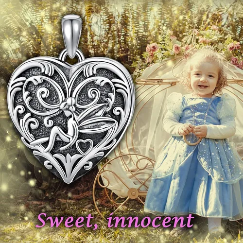 Miniatura 6 de SOULMEET - Collar con relicario en forma de corazón con girasol, donde se pueden guardar fotografías de personas para tenerlas cerca de ti, joyería